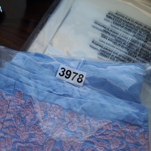 j.marie Shirt Womens Small Light Blue Pink Embroidered Linen Sleeveless JM2009 - Picture 8 of 8